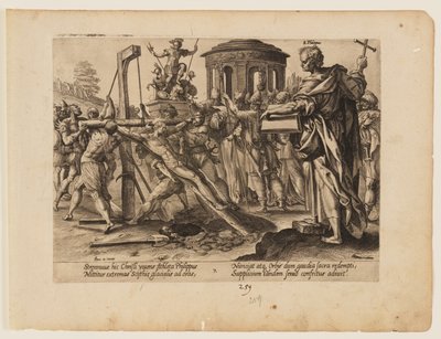 Het martelaarschap van de heilige Filippus, uit Het martelaarschap van Christus en de apostelen door Hendrick Goltzius
