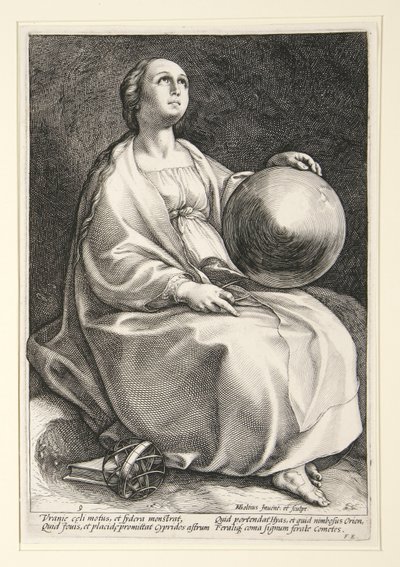 De Negen Muzen door Hendrick Goltzius