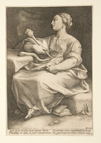 De Negen Muzen: Thalia, #2 in een serie van 9 door Hendrick Goltzius