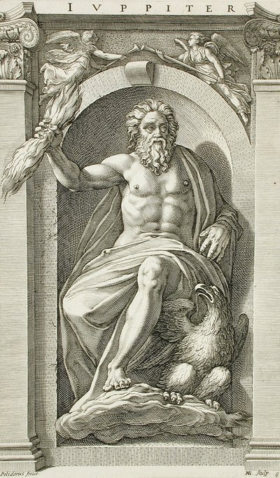 De reeks antieke goden door Hendrick Goltzius