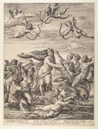 De triomf van Galatea door Hendrick Goltzius