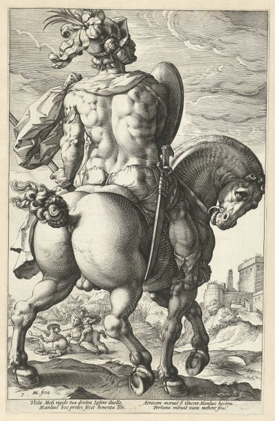 Titus Manlius door Hendrick Goltzius