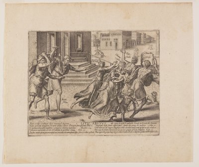 Ieder het zijne, uit Litis Abusus (De misbruiken van de wet) door Hendrick Goltzius