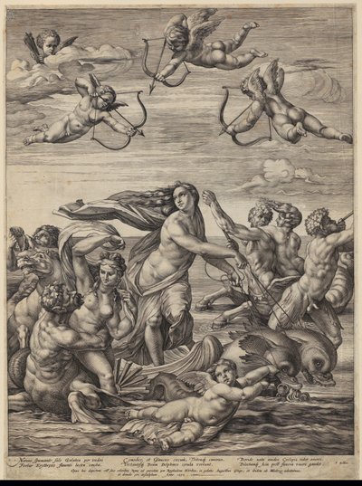 De triomf van Galatea door Hendrick Goltzius
