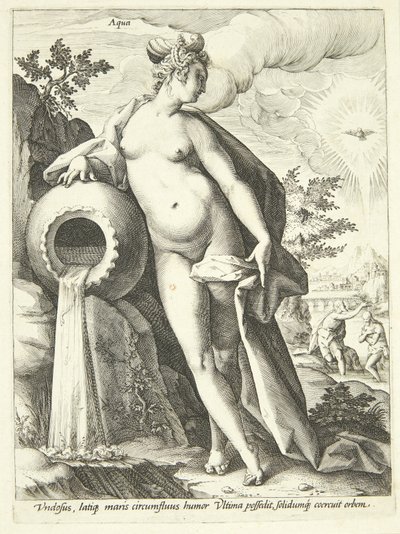 Water (Aqua) door Hendrick Goltzius