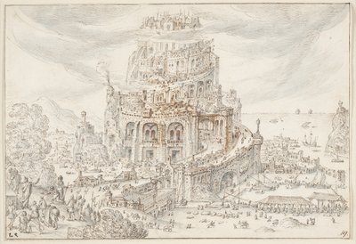 Toren van Babel door Hendrick van Cleve III