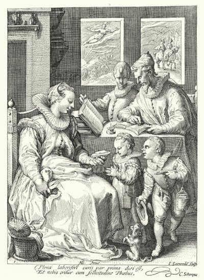 Morning door Hendrik (after) Goltzius