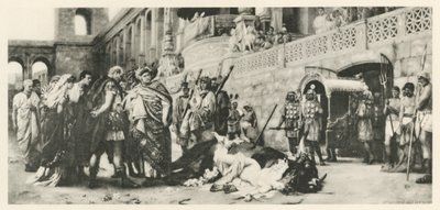 Een christelijke Dirce (litho) door Hendrik (after) Siemiradzki