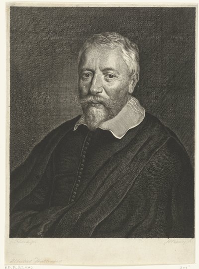 Portret van Albertus Huttenus door Hendrik Bary