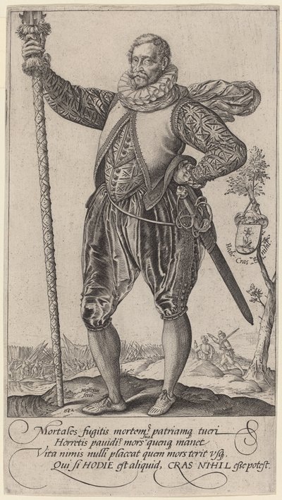 Een Piekeman naar Links Gekeerd door Hendrik Goltzius