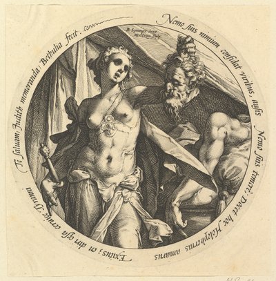 Judith met het hoofd van Holofernes door Hendrik Goltzius