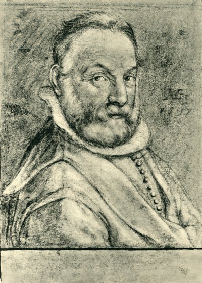 Portret van een man met een baard door Hendrik Goltzius