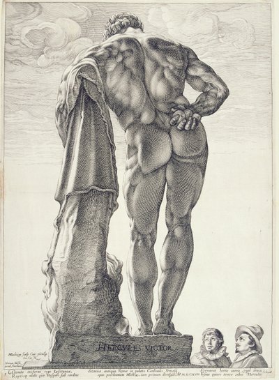 De Farnese Hercules, 1592 door Hendrik Goltzius