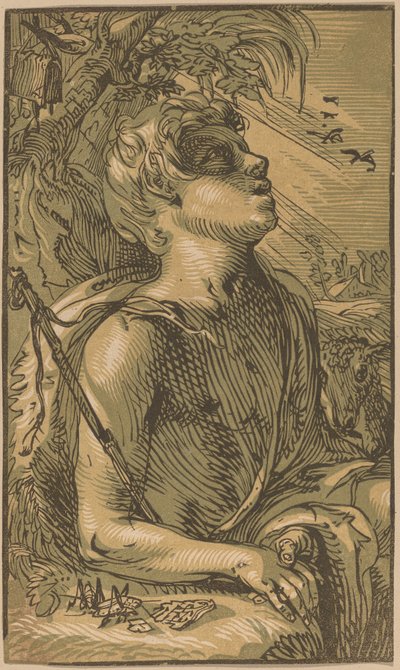 De jonge Sint Johannes de Doper door Hendrik Goltzius