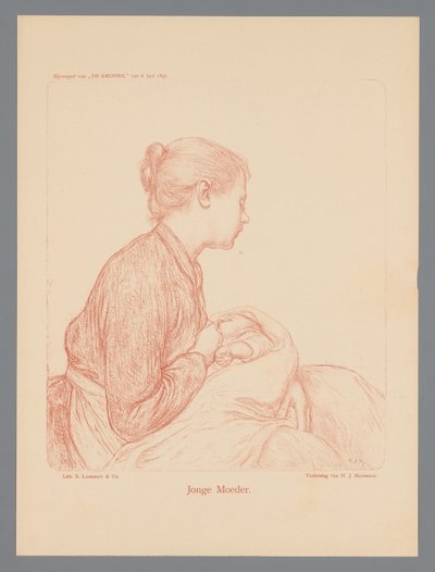 Jonge moeder door Hendrik Johannes Haverman