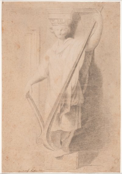Kariatide met Ploeg. Studie naar een Figuur op de Sokkel van "Stanza d