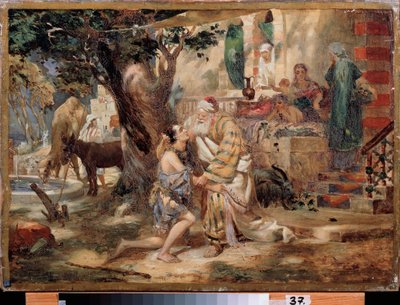 De terugkeer van de verloren zoon, schilderij van Henryk Siemiradzki (1843-1902), olie op doek, Poolse kunst door Henryk Siemiradzki
