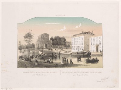 Gezicht op de Delftse Poort in Rotterdam door Hendrik Wilhelmus Last (attributed to)