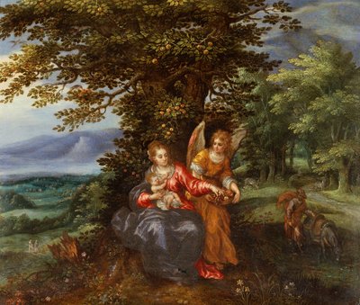 De rust op de vlucht naar Egypte door Hendrik de Clerck