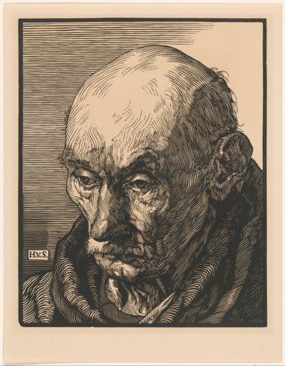 Portret van een onbekende oude man door Hendrik van Straten
