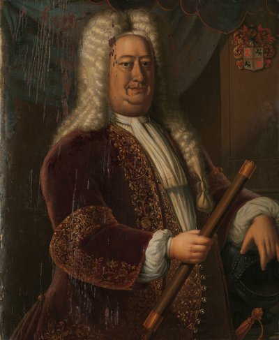 Portret van Dirk van Cloon, gouverneur-generaal van Nederlands-Indië door Hendrik van den Bosch