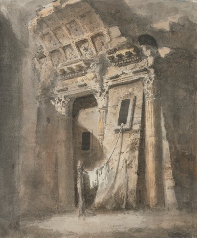 Verwoeste Boog met Waslijn, mogelijk in Rome door Heneage Finch fourth Earl of Aylesford