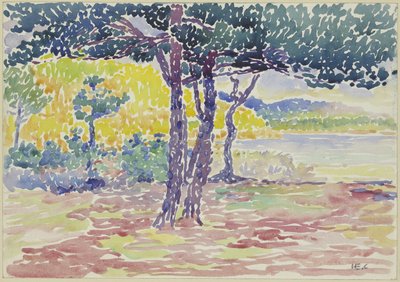 Zee Kusten (zuid Frankrijk) door Henri Edmond Cross