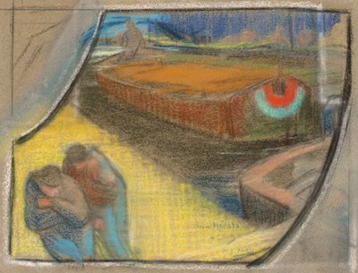Studie für das Theaterprogramm für "Boubouroche" und "Valet de coeur (Pikbube)" door Henri-Gabriel Ibels
