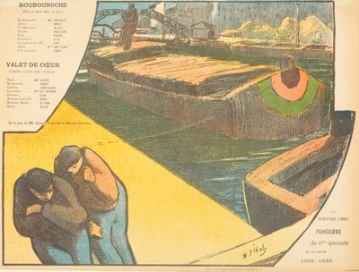 Theaterprogramm für "Boubouroche" und "Valet de coeur (Herz Bube)" door Henri-Gabriel Ibels
