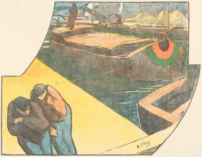 Theaterprogramm für "Boubouroche" und "Valet de coeur (Pikbube)" door Henri-Gabriel Ibels