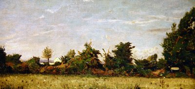 Landschap met huisje door Henri Joseph Harpignies
