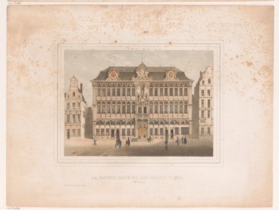 Gezicht op Maison Grand Place te Brussel door Henri Borremans (attributed to)