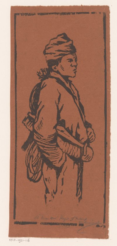 Schoorsteenveger door Henri Charles Guérard (signed by artist)