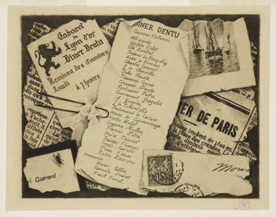 Een Stukje Krant, een Envelop en een Vlieg door Henri Charles Guérard