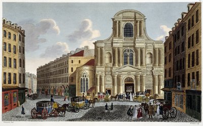 Eglise Saint-Gervais, circa 1820 - in Vues de Paris door Henri Courvoisier Voisin