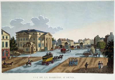 La barrier Saint-Denis, circa 1827 - in “Vues de Paris” door Courvoisier door Henri Courvoisier Voisin