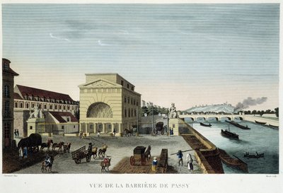 La barrier de Passy, circa 1820 in Vues de Paris door Henri Courvoisier Voisin