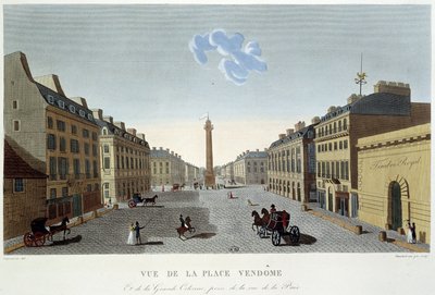 Place Vendôme, zicht op Rue de la Paix - Parijs door Courvoisier door Henri Courvoisier Voisin