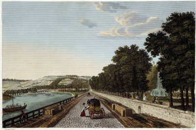 Uitzicht op het terras van Parc St Cloud - in “Vues de Paris” door Courvoisier door Henri Courvoisier Voisin