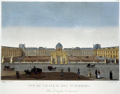 Vue du Chateau des Tuileries - in 
