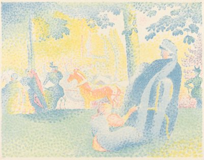In het park door Henri Edmond Cross
