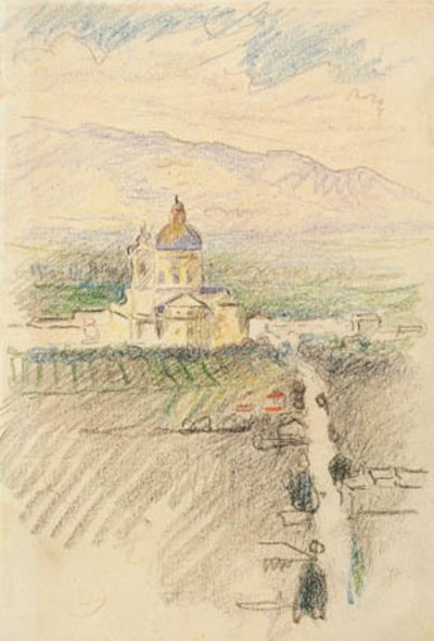 Uitzicht over Santa Maria degli Angeli nabij Assisi door Henri Edmond Cross