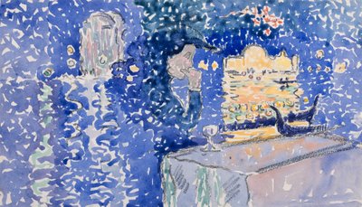 Venetië: Nacht van het Festival van de Verlosser, 1903 door Henri Edmond Cross