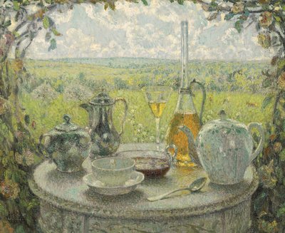 Postimpressionisme: Tafel, Lente door Henri Eugene Augustin Le Sidaner