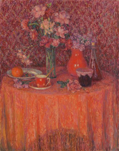 De Tafel, Harmonie in Rood door Henri Eugene Augustin Le Sidaner
