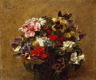 Boeket Bloemen door Ignace Henri Jean Fantin Latour