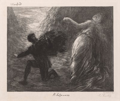 Manfred en Astarté door Henri Fantin-Latour