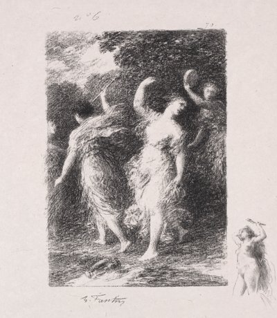Bacchus door Ignace Henri Jean Fantin Latour