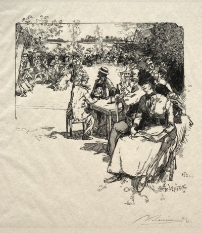 Bal au Point-du-Jour door Ignace Henri Jean Fantin Latour
