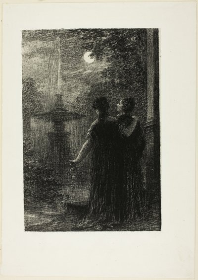 Beatrice en Benedict, akte I: Nocturne, uit de opera "Beatrice en Benedict (1862)" van Hector Berlioz door Henri Fantin Latour